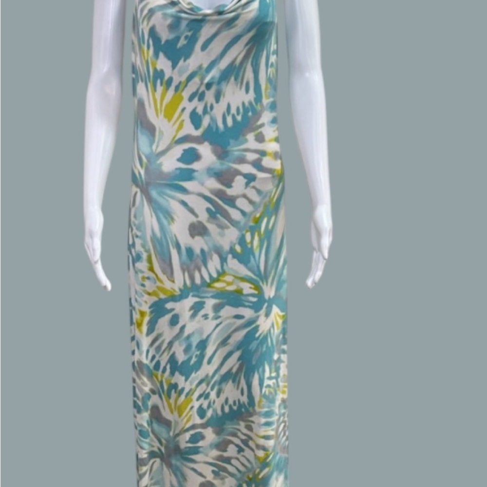 Tommy Bahama Women’s Teal Floral Maxi Dress size medium NWT - Picture 4 of 9